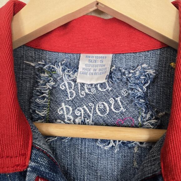 VTG Bleu Bayou Blue Denim Jacket sz M Snowman Winter Holiday Christmas Cotton - Picture 12 of 16